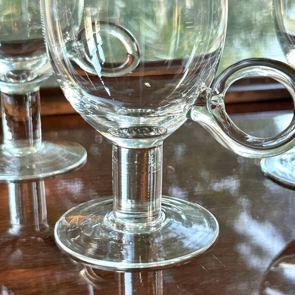 Set of 3 Toscany Footed Irish Coffee Mugs – Hot Chocolate Mugs, Clear Glass - Picture 2 of 13